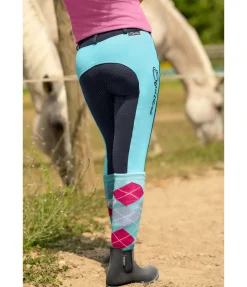 Equilibre Pantalon d'équitation à fond intégral grip enfant Merle aqua Outlet