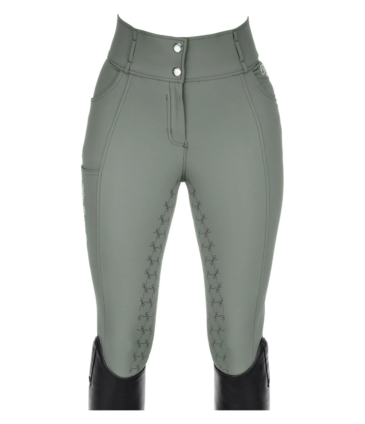 Felix Bühler Pantalon d'équitation à fond intégral grip Femke vert pastel New