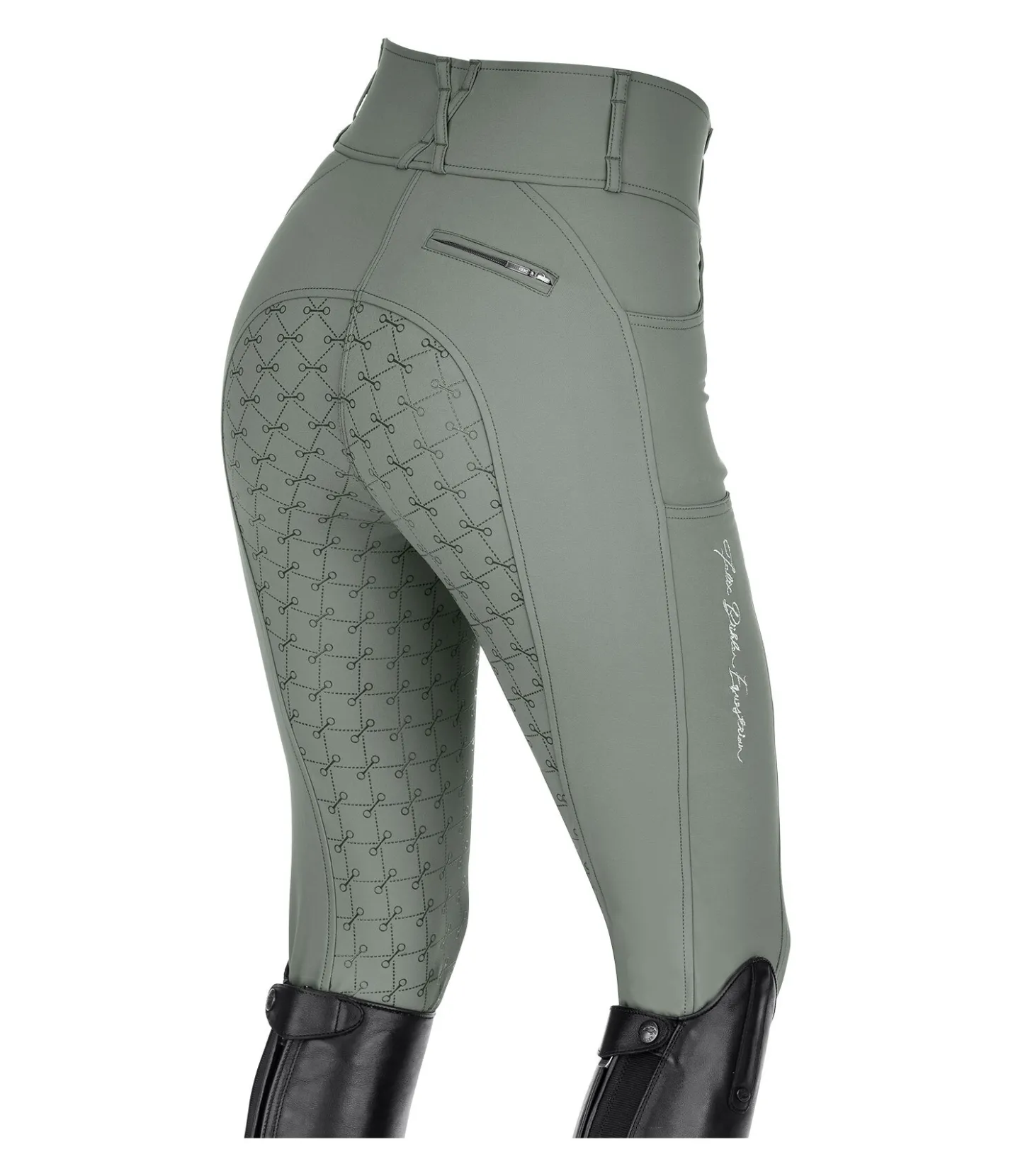 Felix Bühler Pantalon d'équitation à fond intégral grip Femke vert pastel New
