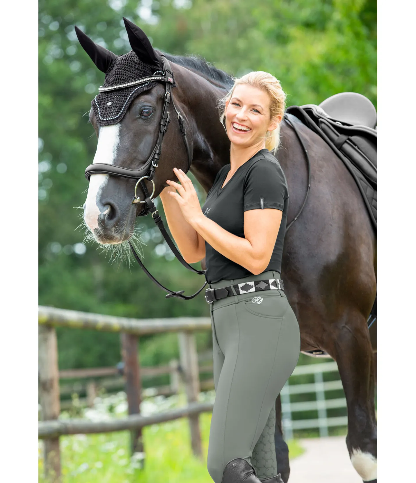 Felix Bühler Pantalon d'équitation à fond intégral grip Femke vert pastel New