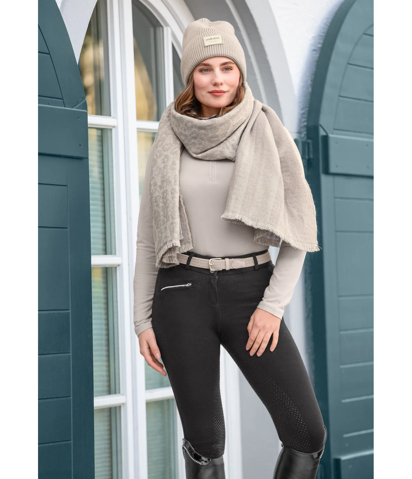 Equilibre Pantalon d'équitation à fond intégral grip Basic noir