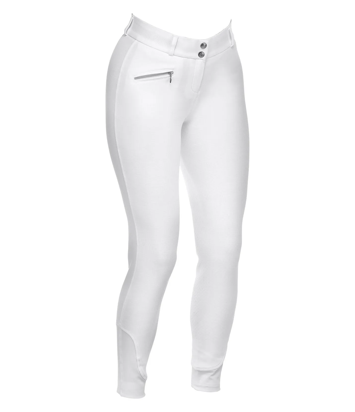Equilibre Pantalon d'équitation à fond intégral grip Basic blanc Discount