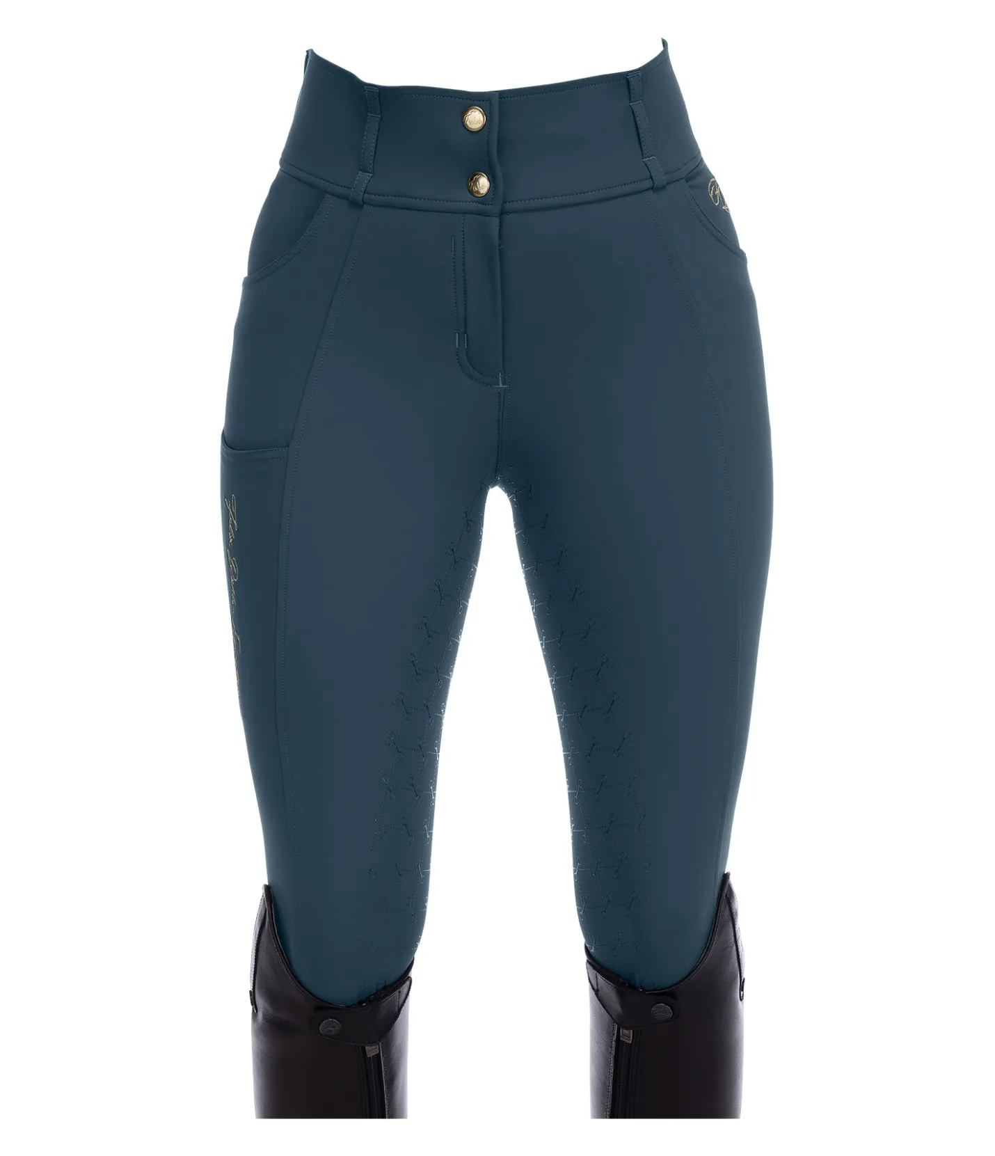 Felix Bühler Pantalon d'équitation à fond intégral grip Femke pétrole New