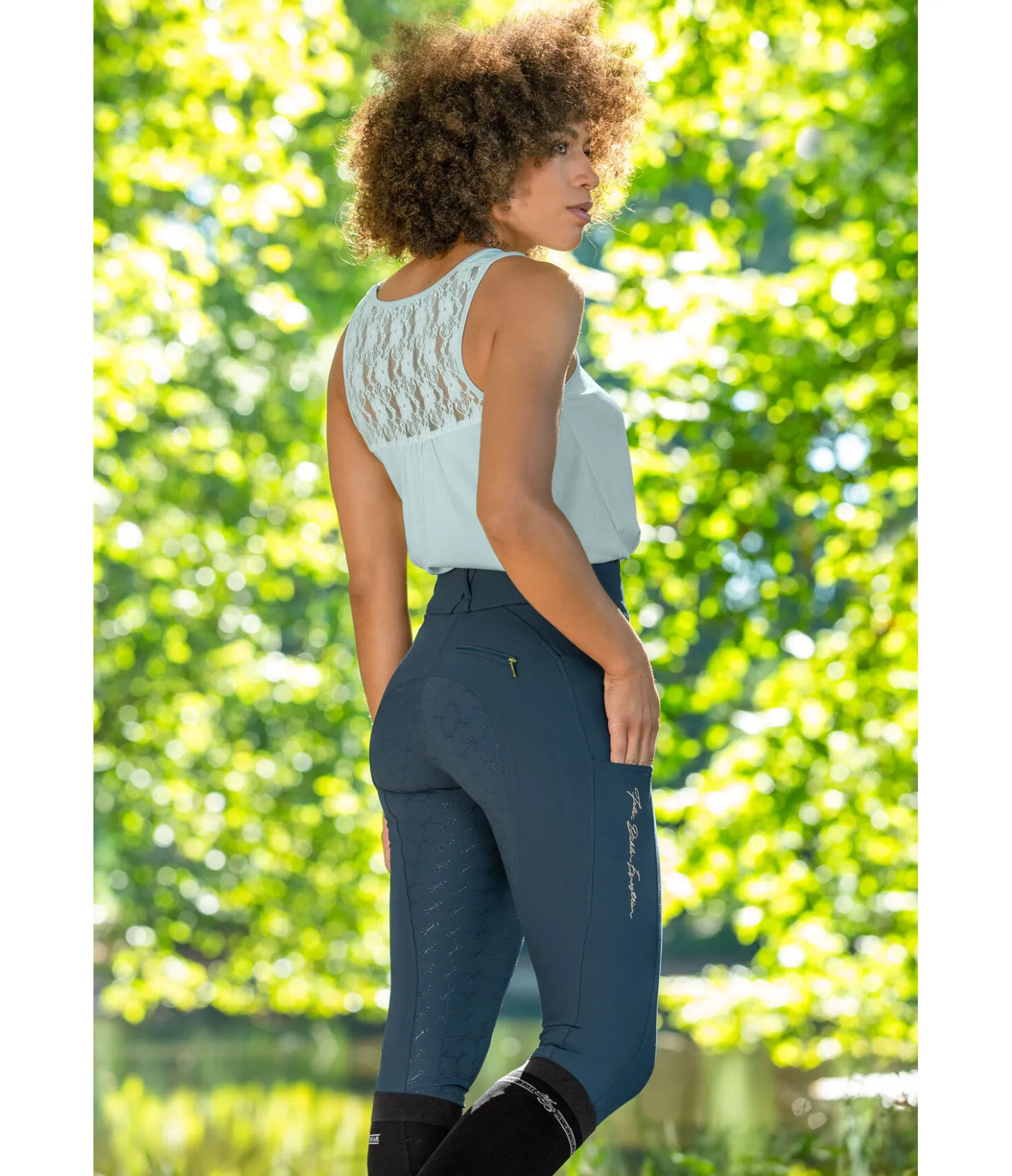 Felix Bühler Pantalon d'équitation à fond intégral grip Femke pétrole New