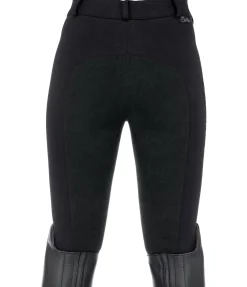 Equilibre Pantalon d'équitation à fond intégral enfant Nora noir/noir New