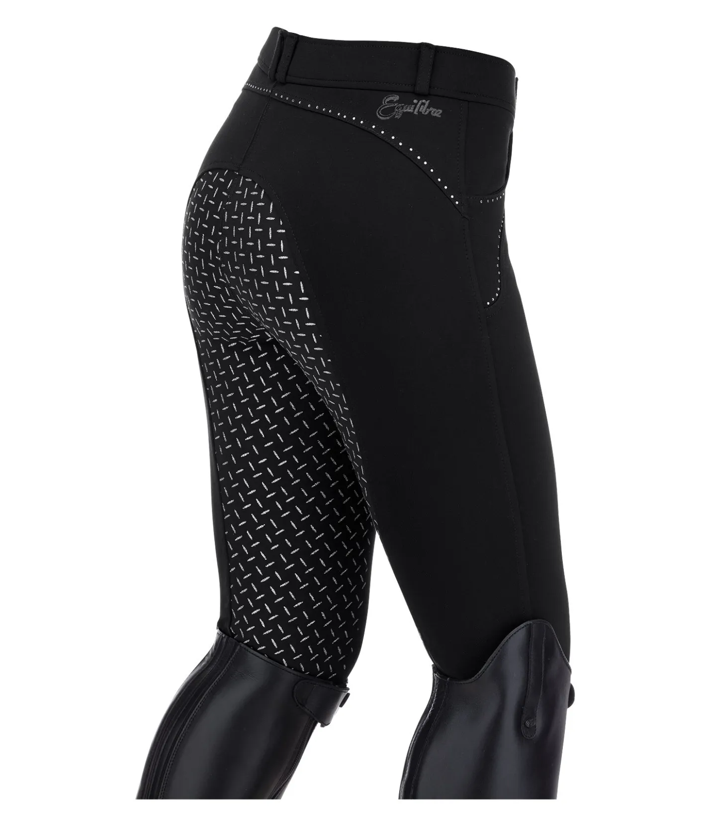 Equilibre Pantalon d'équitation à fond intégral grip enfant Caria noir Sale
