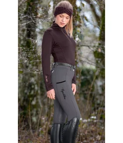 Equilibre Pantalon d'équitation à fond intégral thermique grip Enny carbone Outlet