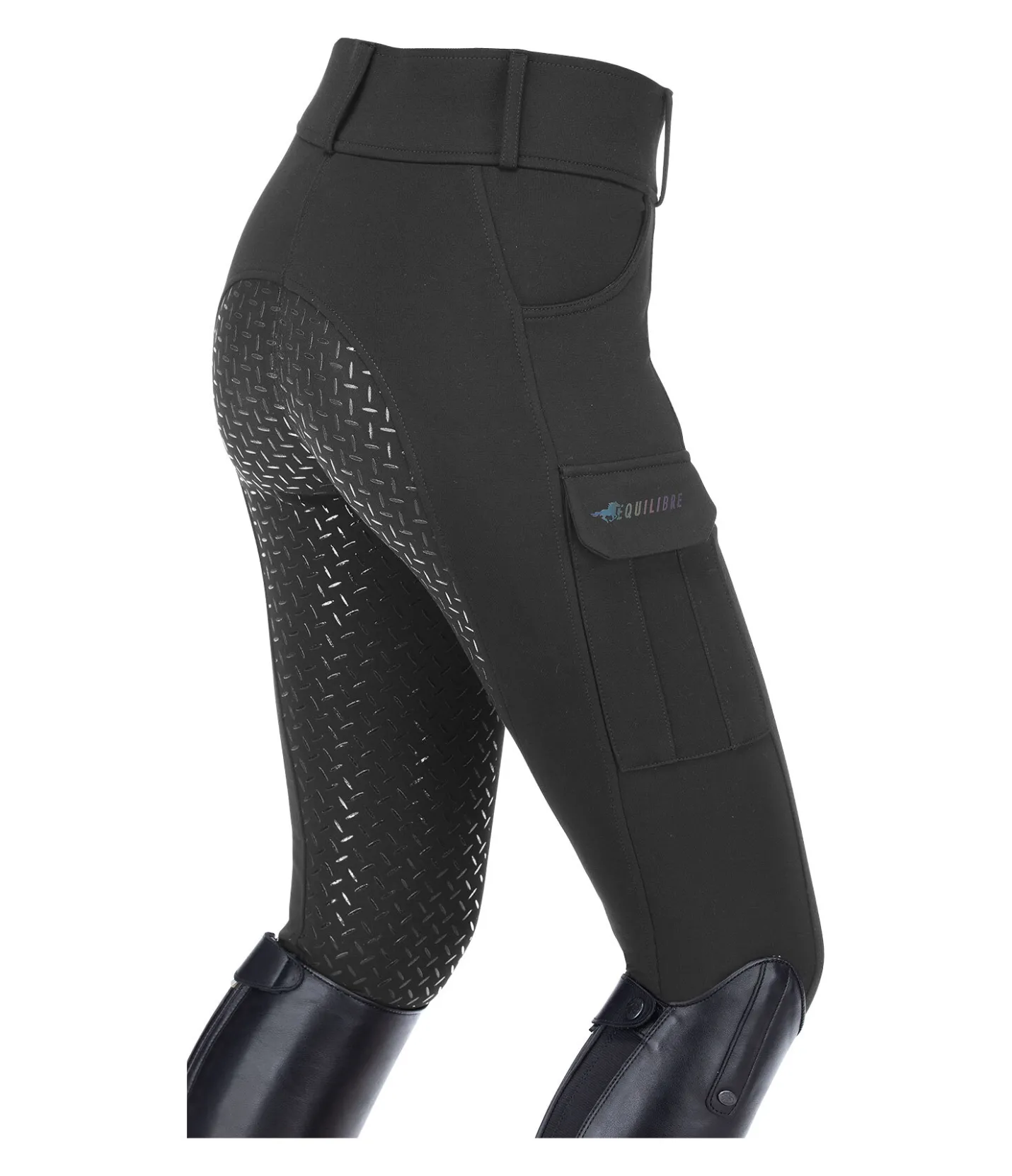 Equilibre Pantalon d'équitation cargo à fond intégral Carla noir New