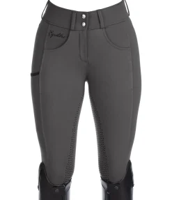 Equilibre Pantalon d'équitation confort taille haute à fond intégral grip Juliane carbone Sale
