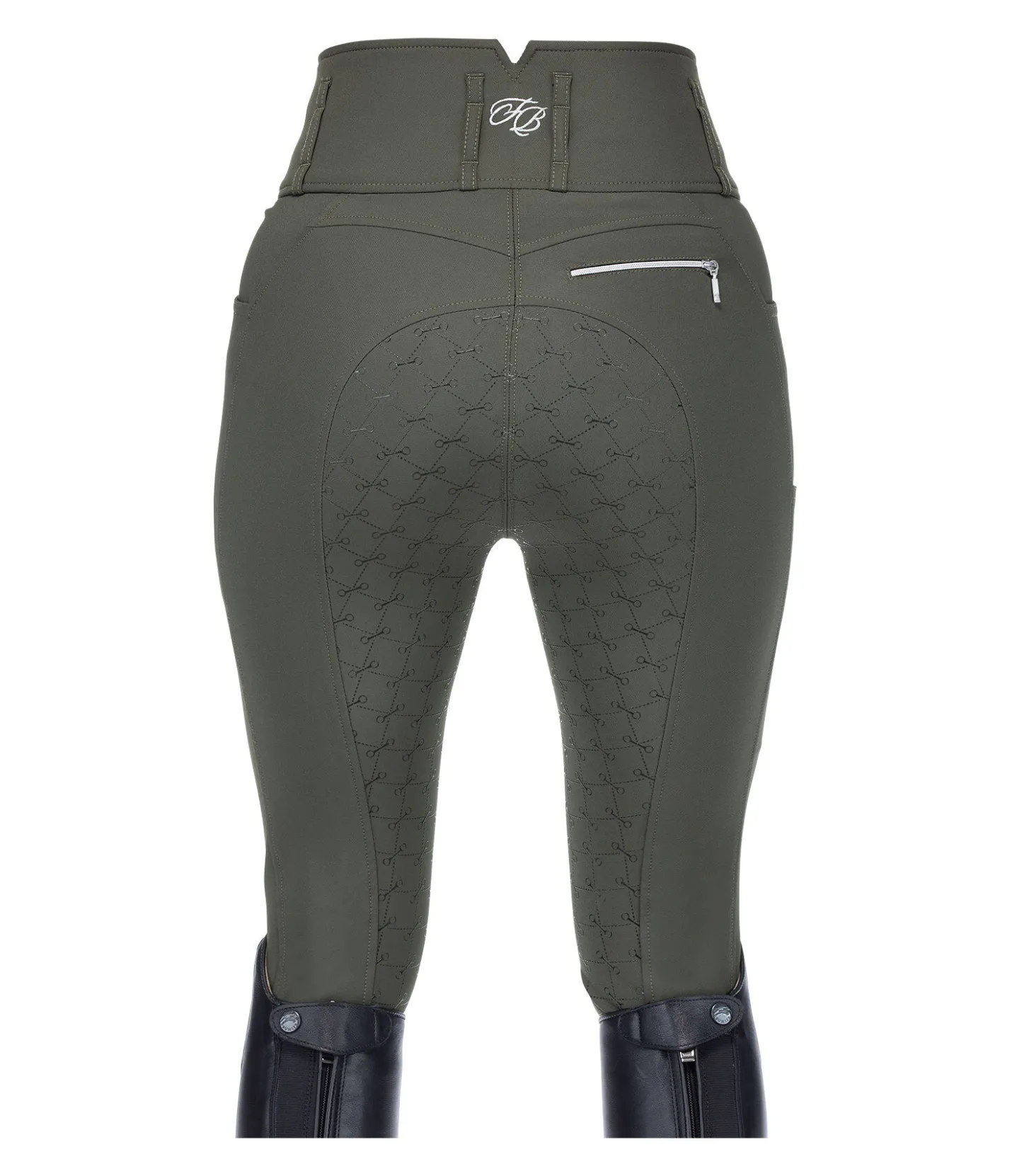 Felix Bühler Pantalon d'équitation confort taille haute à fond intégral grip Tabea forêt New