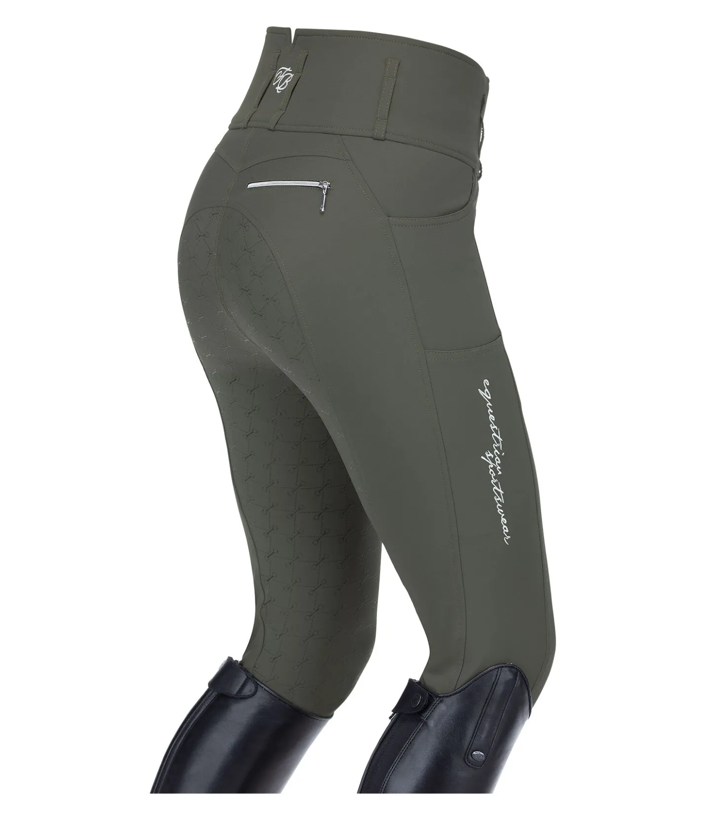 Felix Bühler Pantalon d'équitation confort taille haute à fond intégral grip Tabea forêt New