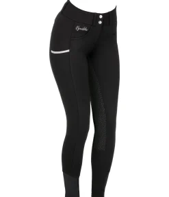 Equilibre Pantalon d'équitation confort taille haute à fond intégral grip Juliane noir Outlet