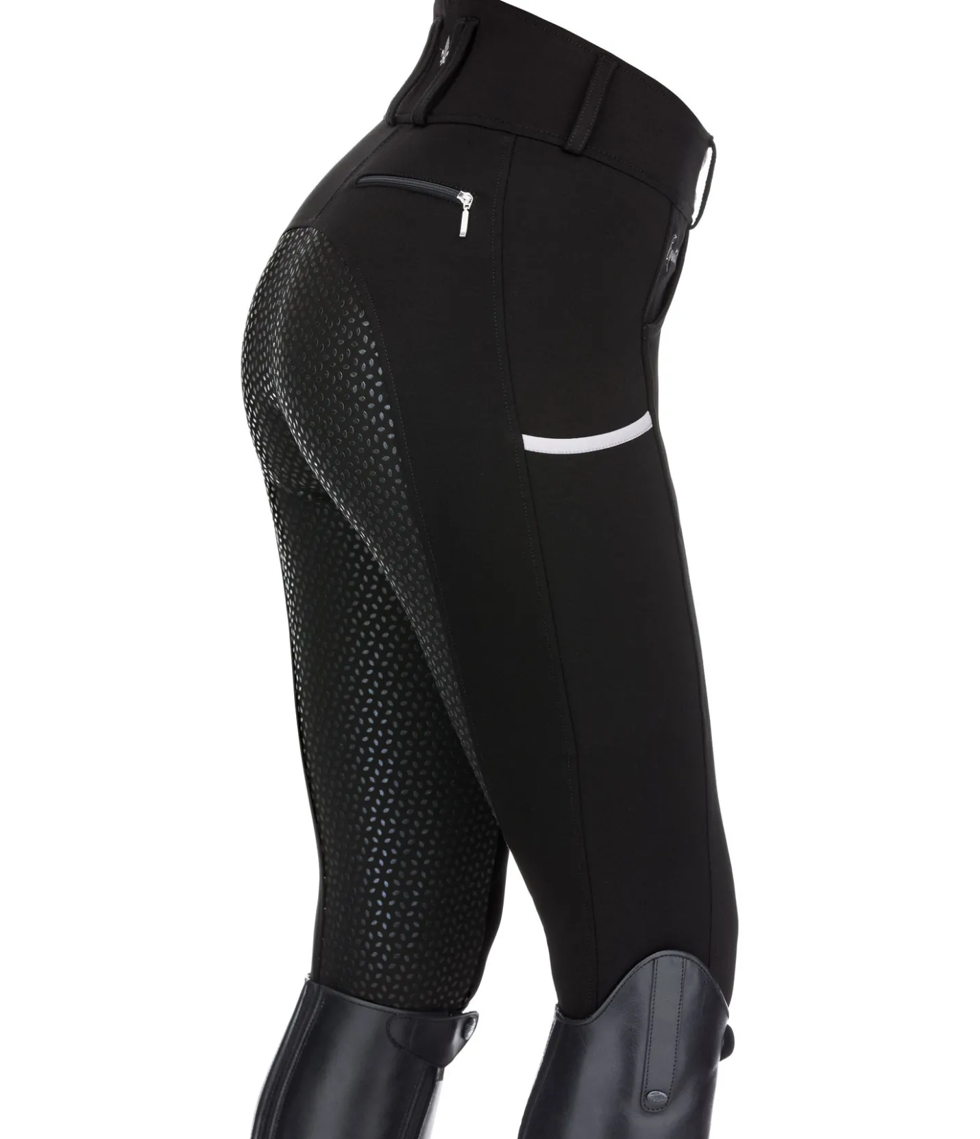 Equilibre Pantalon d'équitation confort taille haute à fond intégral grip Juliane noir Outlet