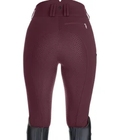 Equilibre Pantalon d'équitation confort taille haute à fond intégral grip Juliane vignoble Hot