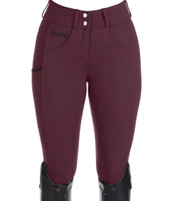 Equilibre Pantalon d'équitation confort taille haute à fond intégral grip Juliane vignoble Hot