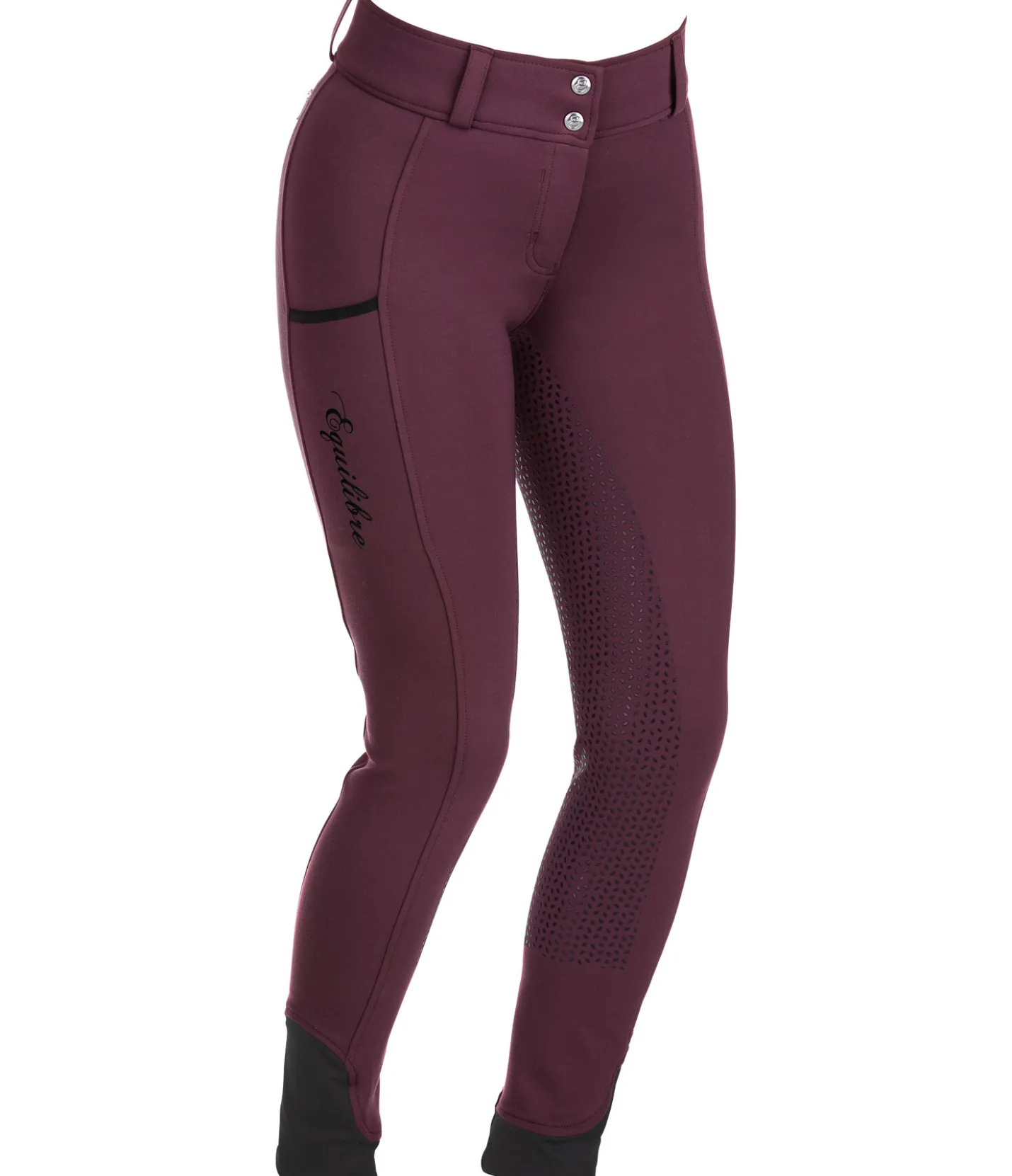 Equilibre Pantalon d'équitation confort à fond intégral grip Janina vignoble Clearance