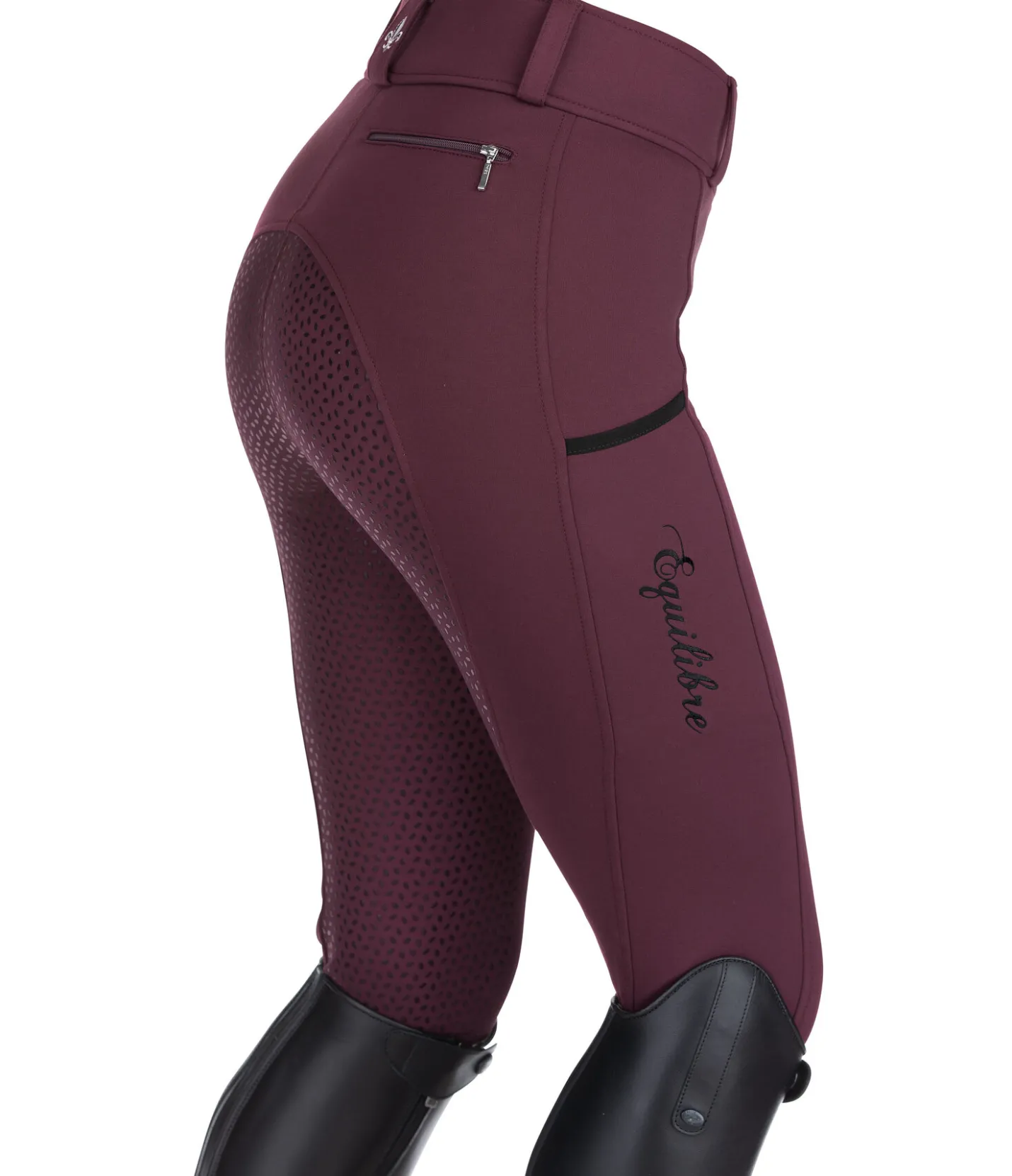 Equilibre Pantalon d'équitation confort à fond intégral grip Janina vignoble Clearance
