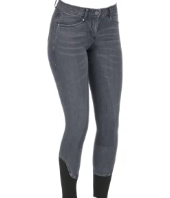 Felix Bühler Pantalon d'équitation denim à fond intégral Grip Linea gris