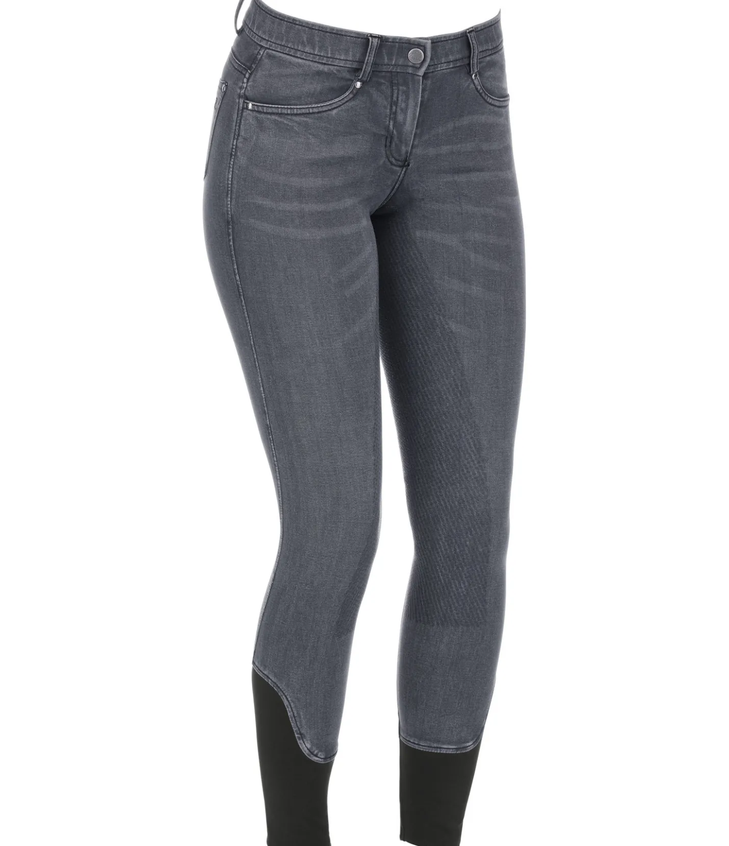 Felix Bühler Pantalon d'équitation denim à fond intégral Grip Linea gris