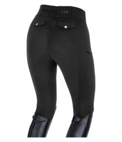 Felix Bühler Pantalon d'équitation d'été hybride à fond intégral grip Samira-Mesh noir Best