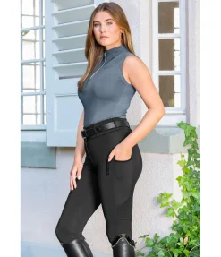 Felix Bühler Pantalon d'équitation d'été hybride à fond intégral grip Samira-Mesh noir Best