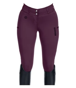 Felix Bühler Pantalon d'équitation d'été hybride à fond intégral grip Samira-Mesh noir-violet Best
