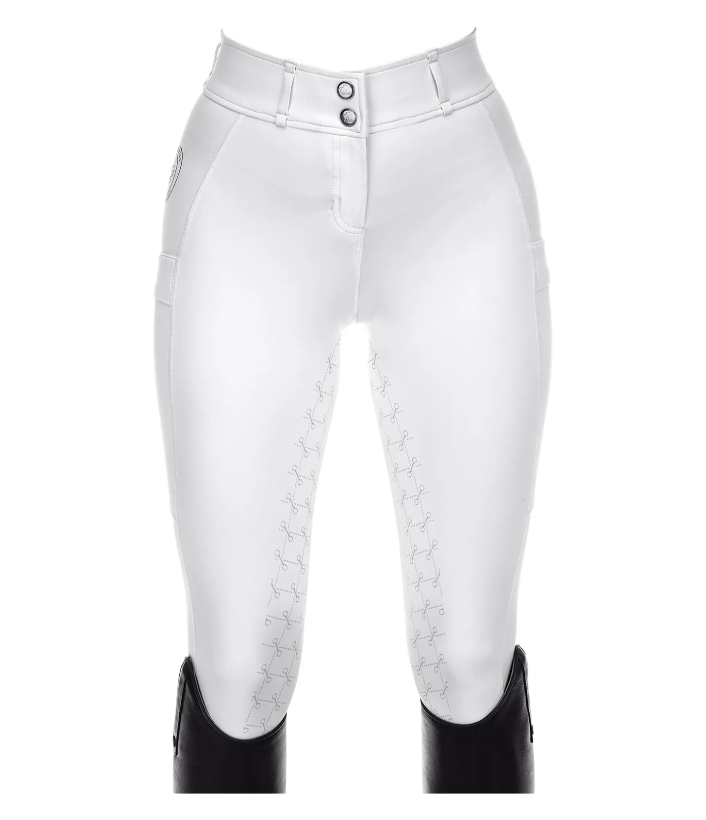 Felix Bühler Pantalon d'équitation hybride à fond intégral Kathleen blanc Clearance