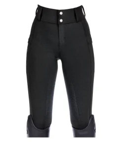 Equilibre Pantalon d'équitation hybride à fond intégral grip enfant Ilva noir New