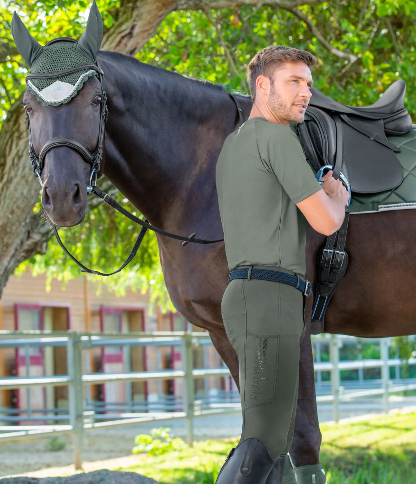 Felix Bühler Pantalon d'équitation hybride à fond intégral grip homme Tacoma forêt Discount