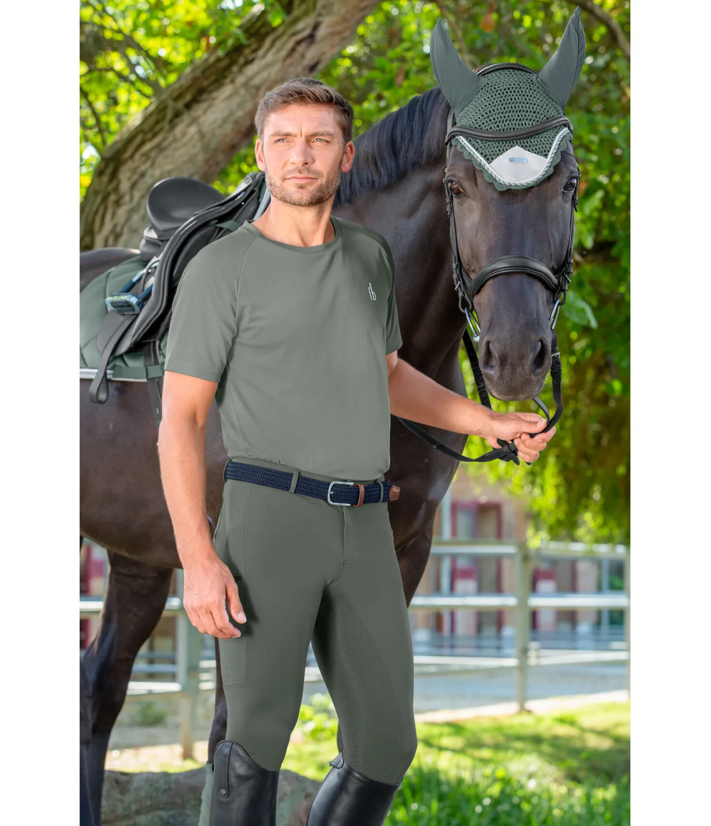 Felix Bühler Pantalon d'équitation hybride à fond intégral grip homme Tacoma forêt Discount