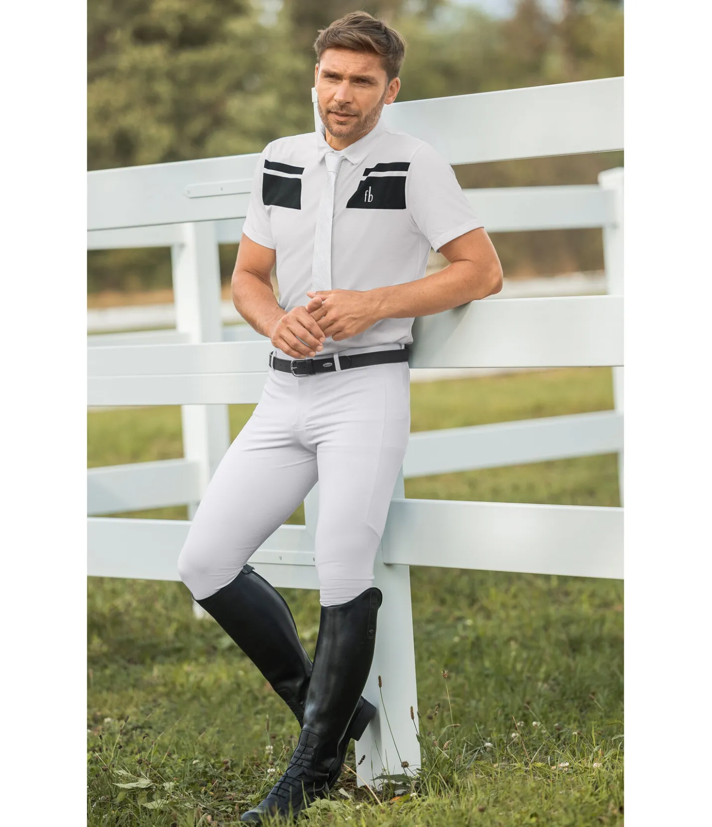 Felix Bühler Pantalon d'équitation hybride à fond intégral grip homme Tacoma blanc Discount
