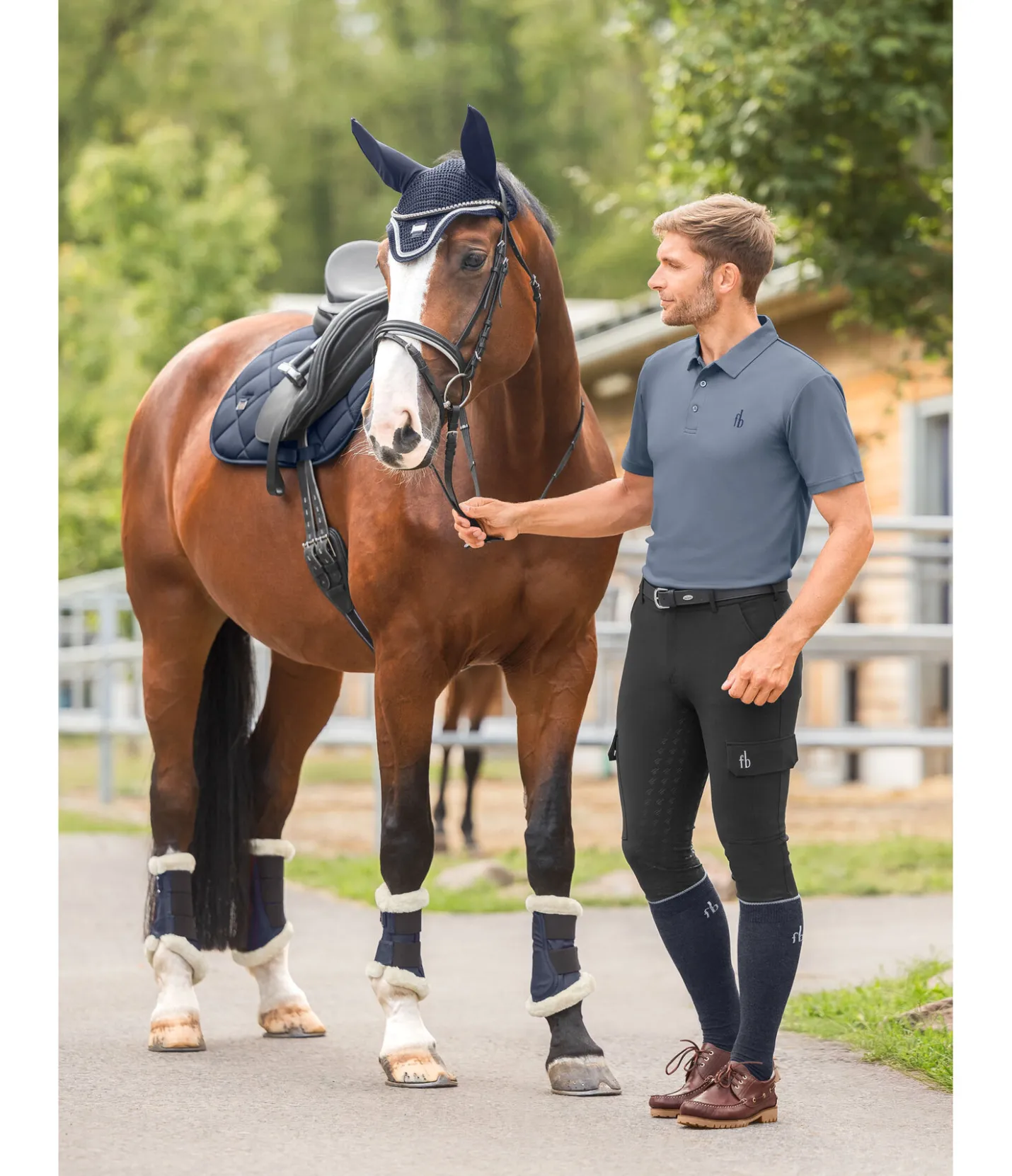 Felix Bühler Pantalon d'équitation hybride à fond intégral grip homme Sitka noir Clearance