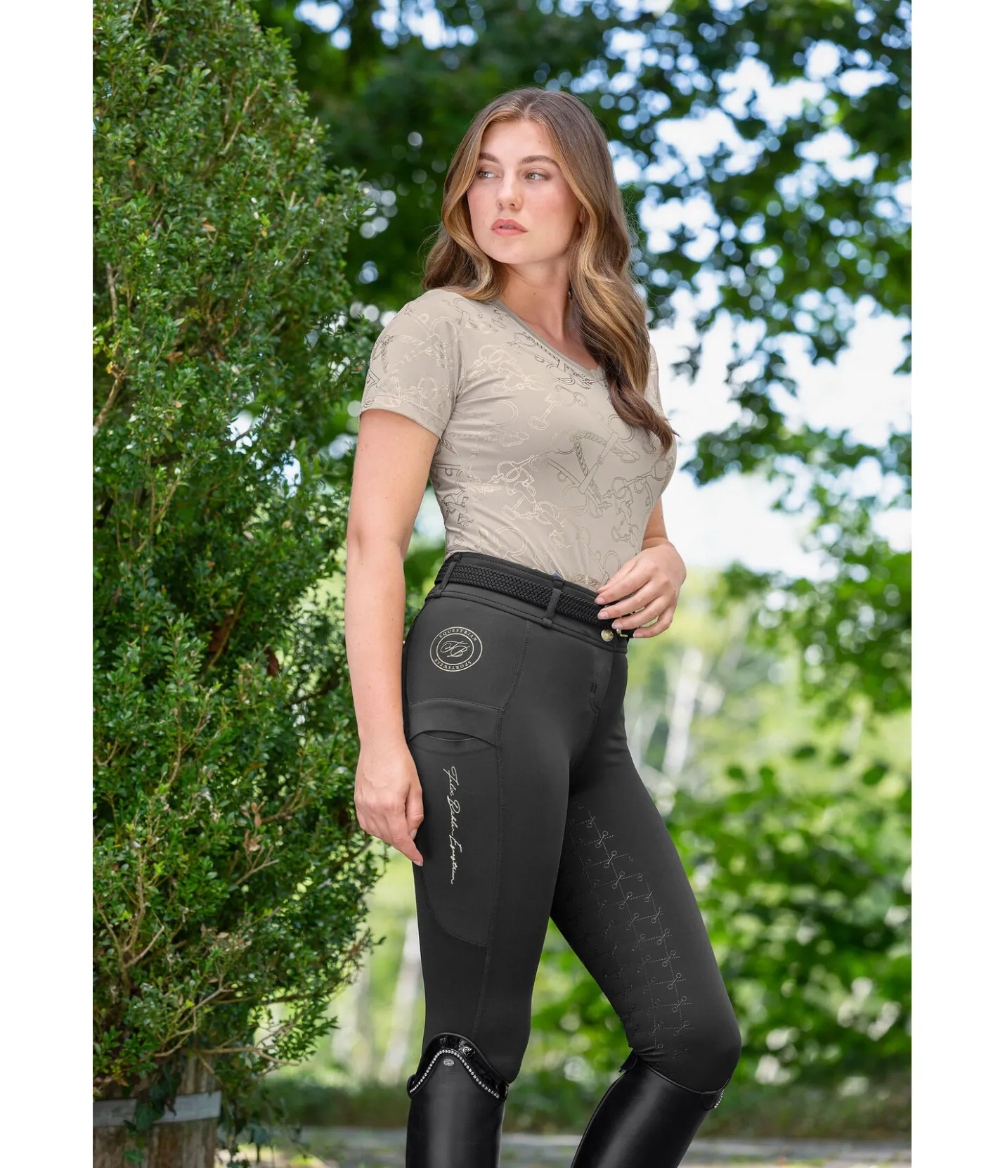 Felix Bühler Pantalon d'équitation hybride à fond intégral Kathleen noir Clearance