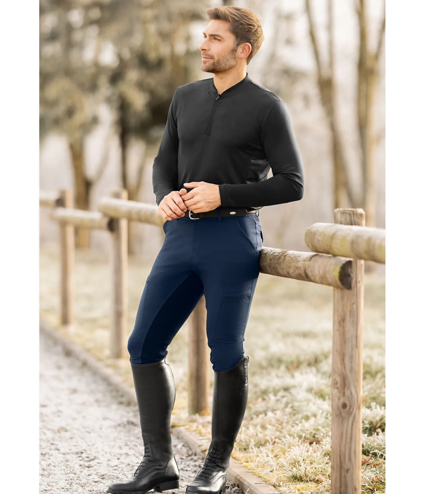 Felix Bühler Pantalon d'équitation hybride à fond intégral homme Lyon navy New
