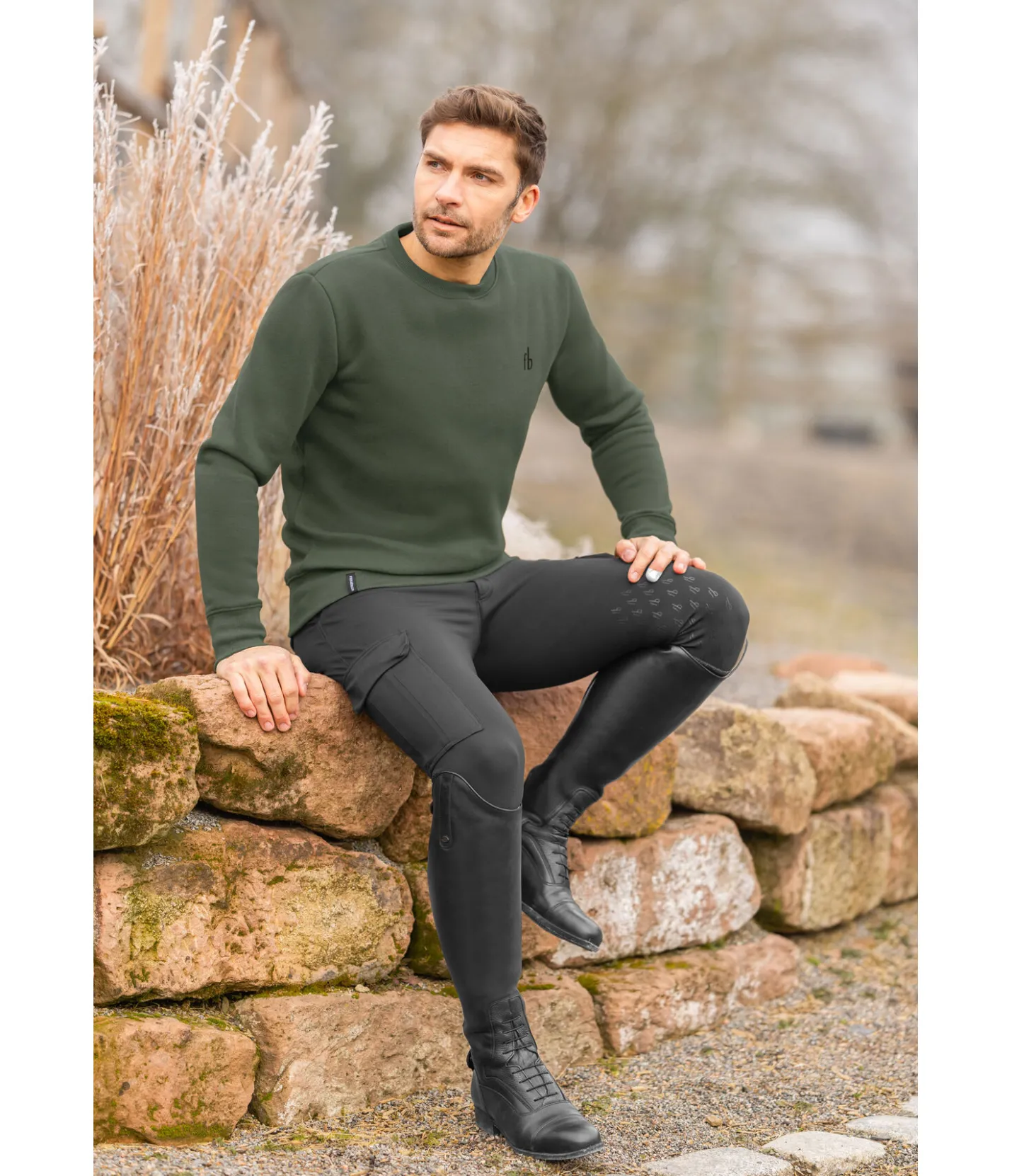 Felix Bühler Pantalon d'équitation hybride homme Georgia noir