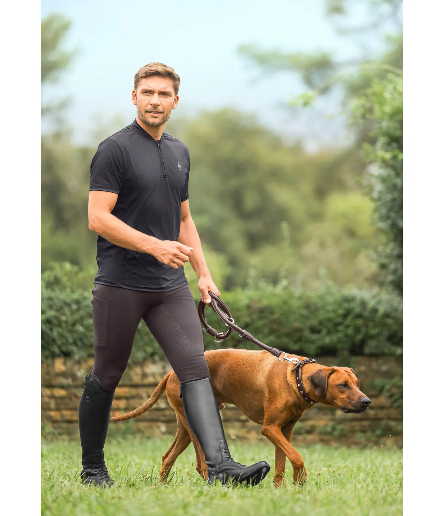 Felix Bühler Pantalon d'équitation hybride à fond intégral grip homme Tacoma chocolat noir