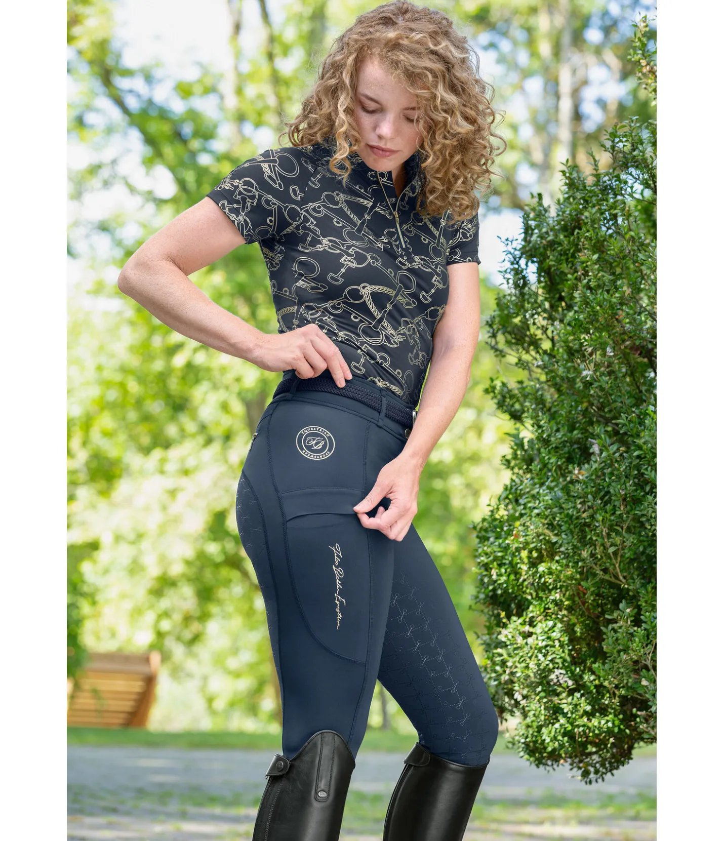 Felix Bühler Pantalon d'équitation hybride à fond intégral Kathleen navy Online