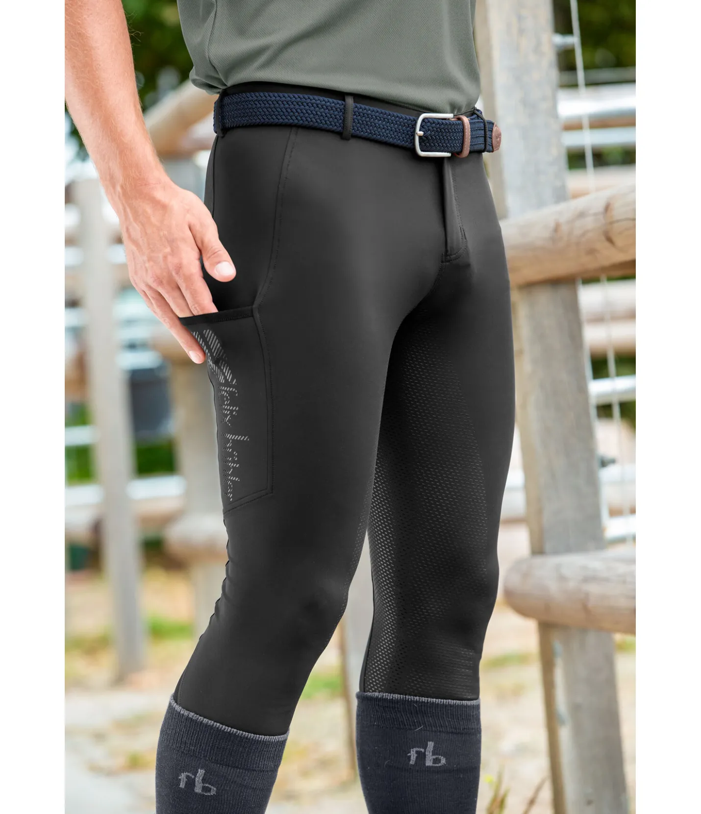 Felix Bühler Pantalon d'équitation hybride à fond intégral grip homme Tacoma noir Online