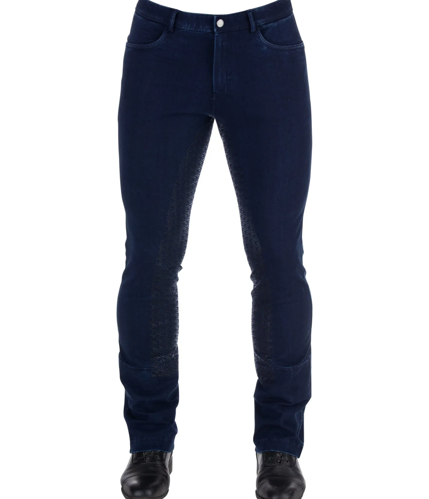 Felix Bühler Pantalon d'équitation jodhpur en jean avec fond intégral grip homme Owen denim Best