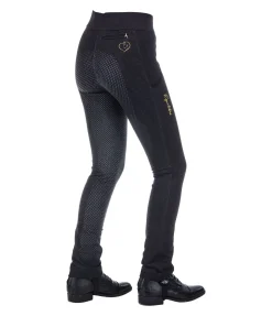 Equilibre Pantalon d'équitation jodhpur à fond intégral grip enfant Lucia denim foncé Discount