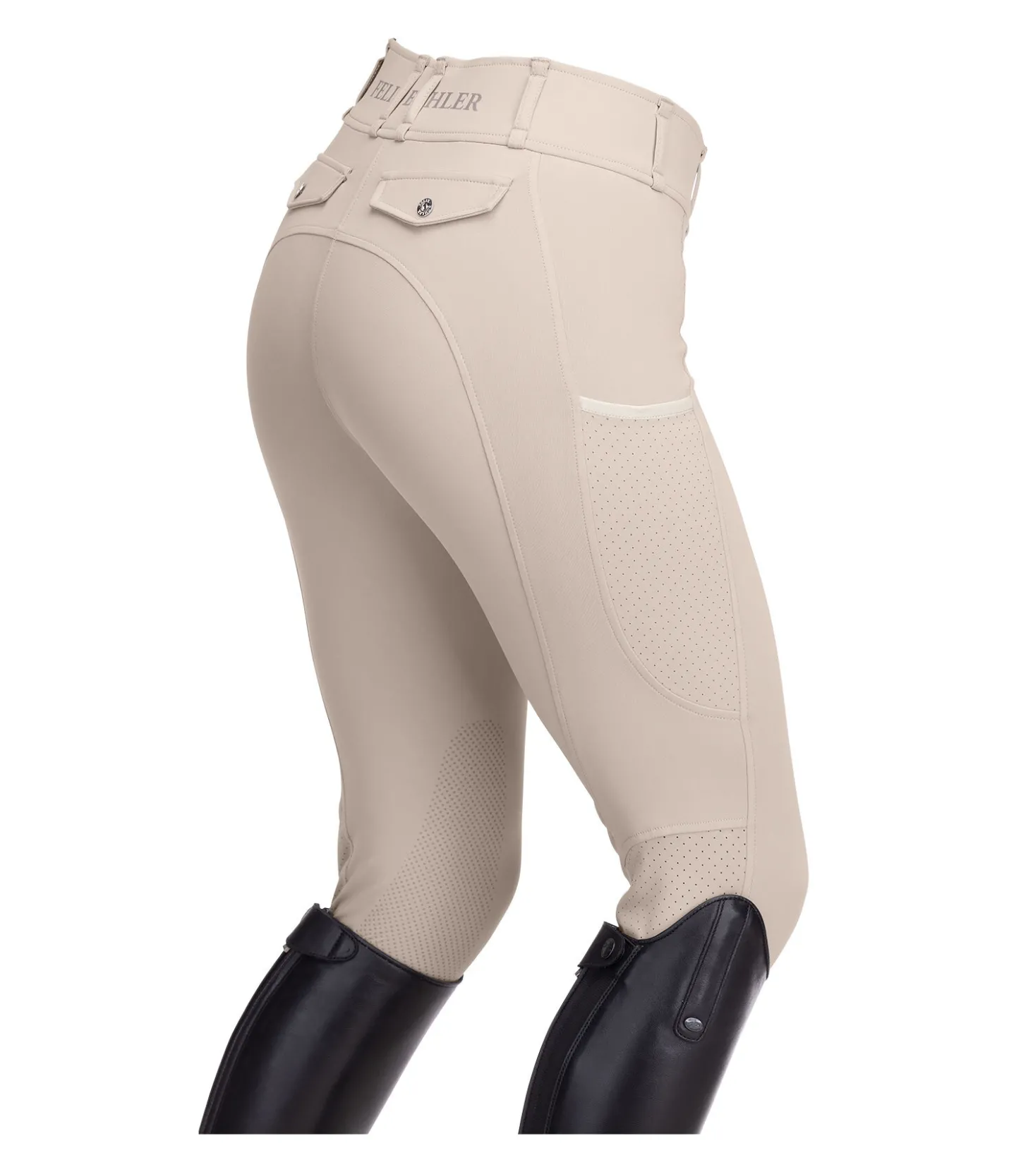 Felix Bühler Pantalon d'équitation mesh hybride à basanes grip Romy champagne Hot