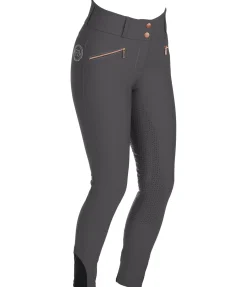 Felix Bühler Pantalon d'équitation taille haute shoftshell à fond intégral Grip Ariana carbone Best