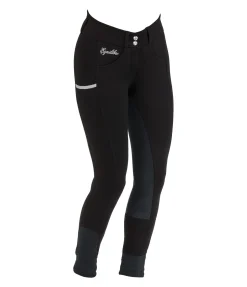 Equilibre Pantalon d'équitation taille haute à fond intégral Lana noir Hot