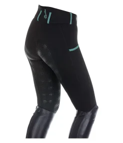 Equilibre Pantalon d'équitation taille haute à fond intégral enfant Olwen noir Sale