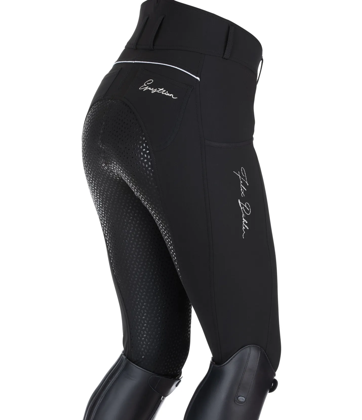 Felix Bühler Pantalon d'équitation taille haute thermique à fond intégral grip Elodie noir Sale