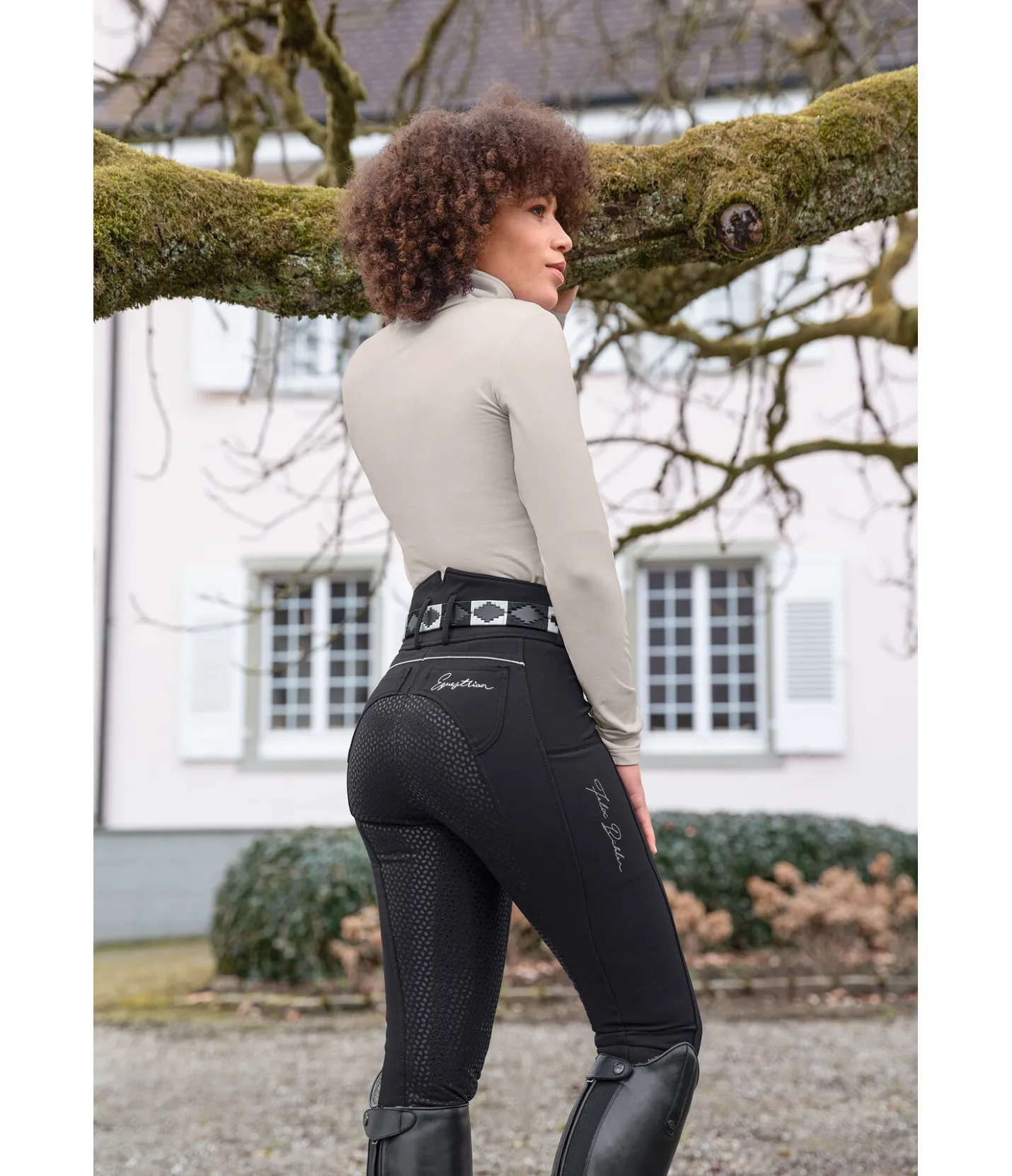 Felix Bühler Pantalon d'équitation taille haute thermique à fond intégral grip Elodie noir Sale