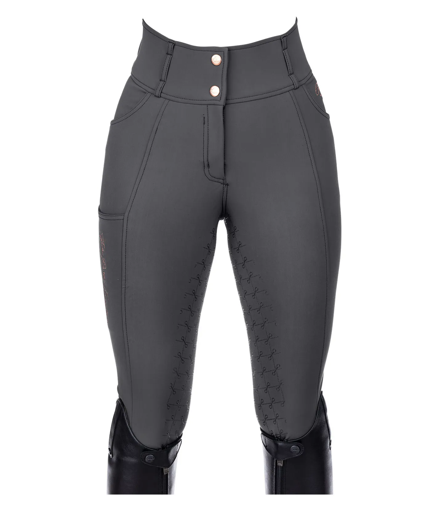 Felix Bühler Pantalon d'équitation thermique à fond intégral grip Jessica carbone New