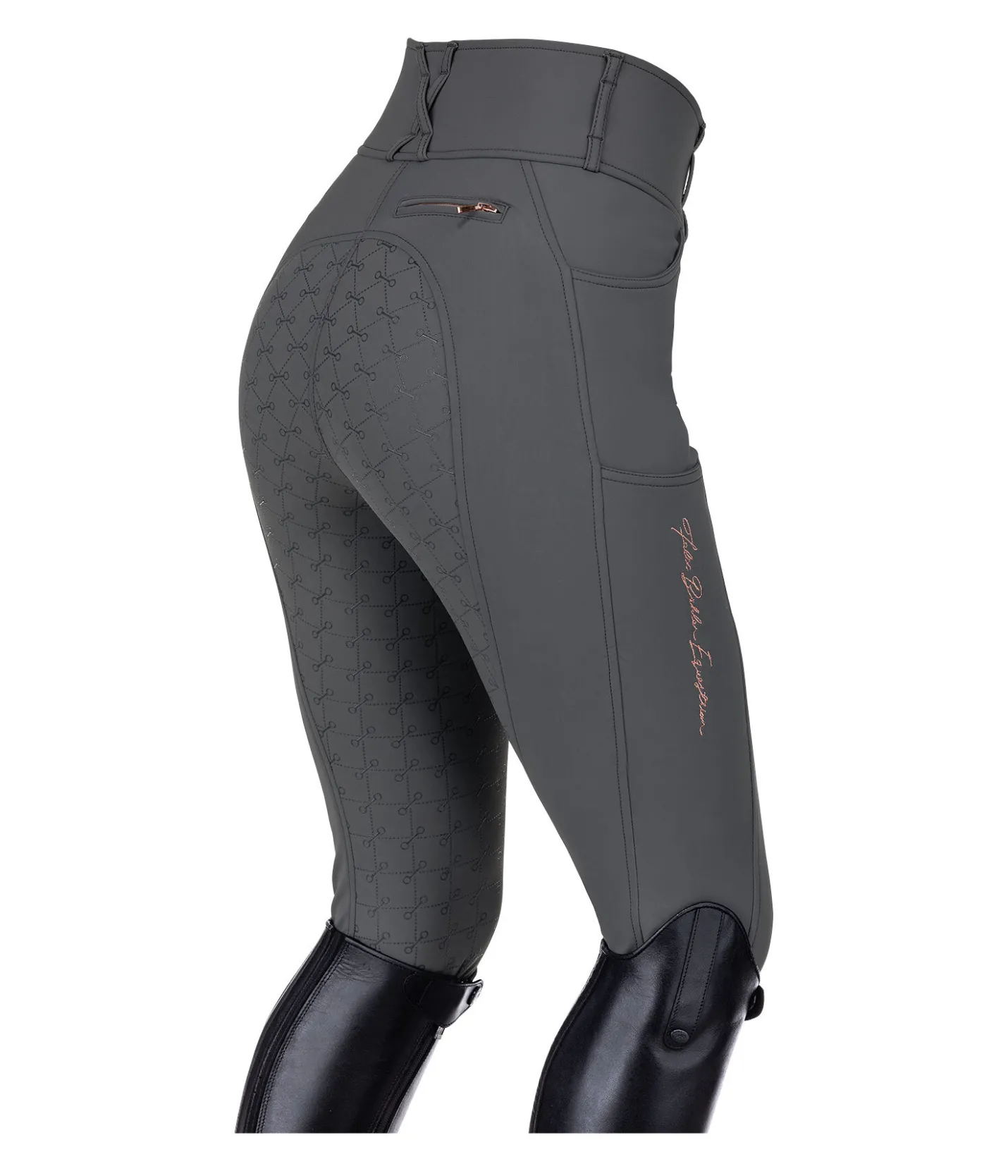Felix Bühler Pantalon d'équitation thermique à fond intégral grip Jessica carbone New