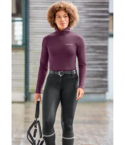 Equilibre Pantalon d'équitation thermique hybride à fond intégral Grip Marleen noir Hot