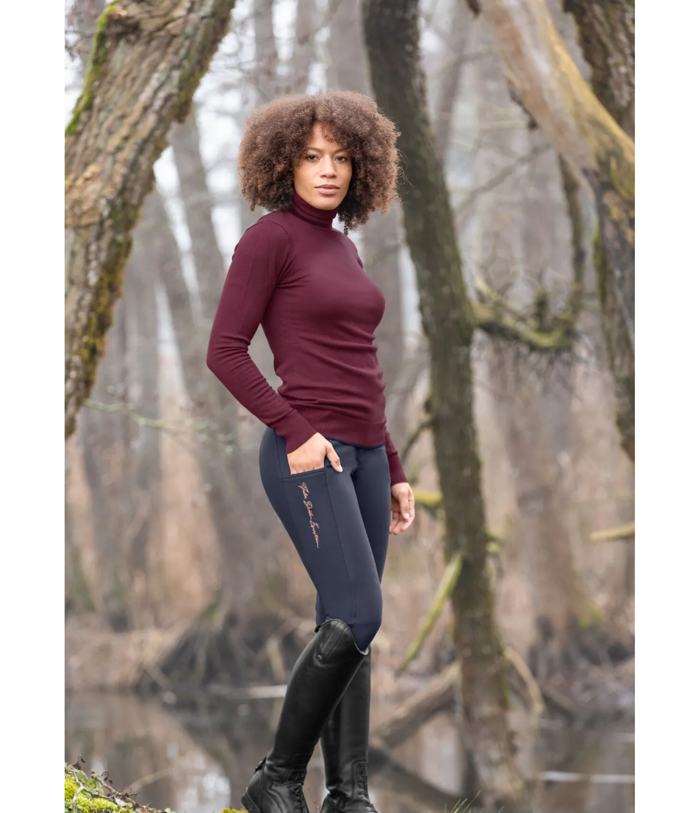 Felix Bühler Pantalon d'équitation thermique à fond intégral grip Jessica navy Hot